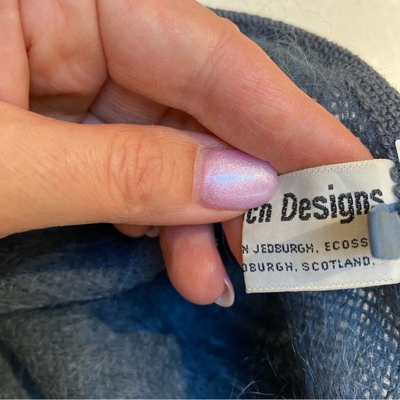 Rare Made in Scotland RANNOCH DESIGNS Mohair Wool Cape w equestrian vibe - Picture 7 of 9